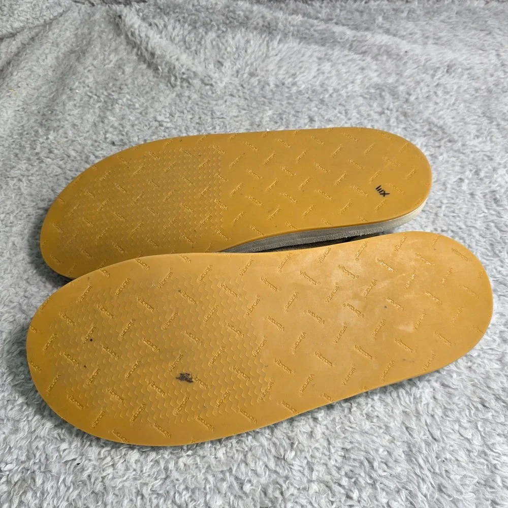 Sanuk 1132530‎ Boatie Boat Shoe Tan Vibram Sole Bungee Lace Mens 13 Excellent